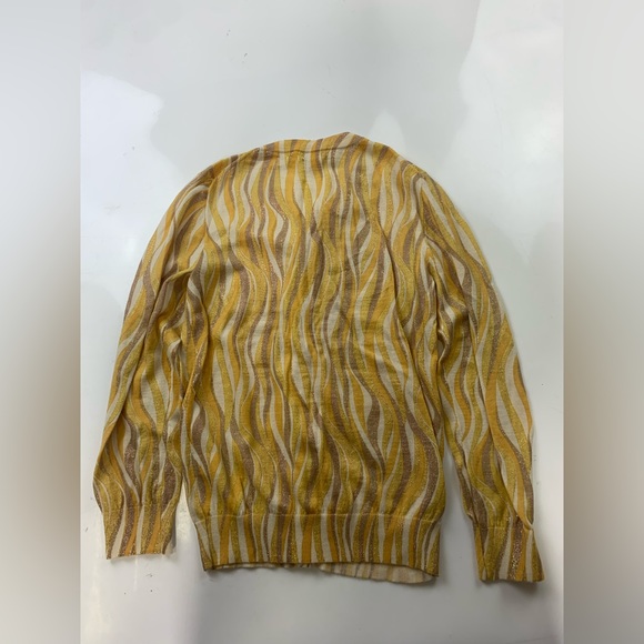 J.Crew yellow stripe blouse size M - Picture 3 of 3